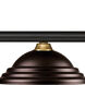 Riviera 3 Light 59 inch Bronze and Satin Gold Billiard Ceiling Light in Stepped Bronze, 16