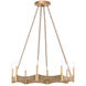 Mallorca 8 Light 32 inch Dark Contemporary Gold Leaf Chandelier Ceiling Light