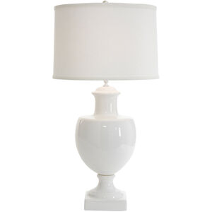 Chelsea House 34 inch 150.00 watt White Glaze Table Lamp Portable Light