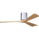 Atlas Irene-3H 52 inch Polished Chrome with Light Maple Tone Blades Flush Mount Paddle Fan