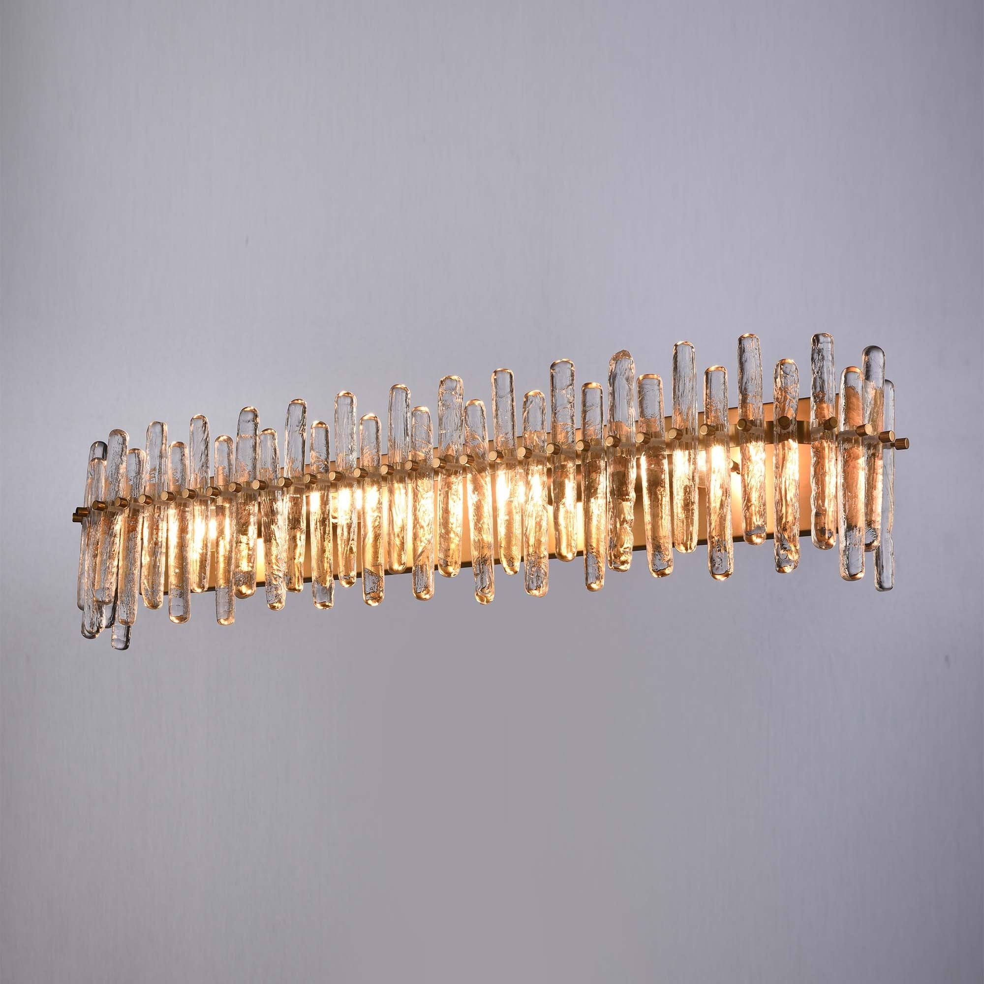 Icicles 4 Light 36 inch Satin Brass Bath Vanity Wall Light