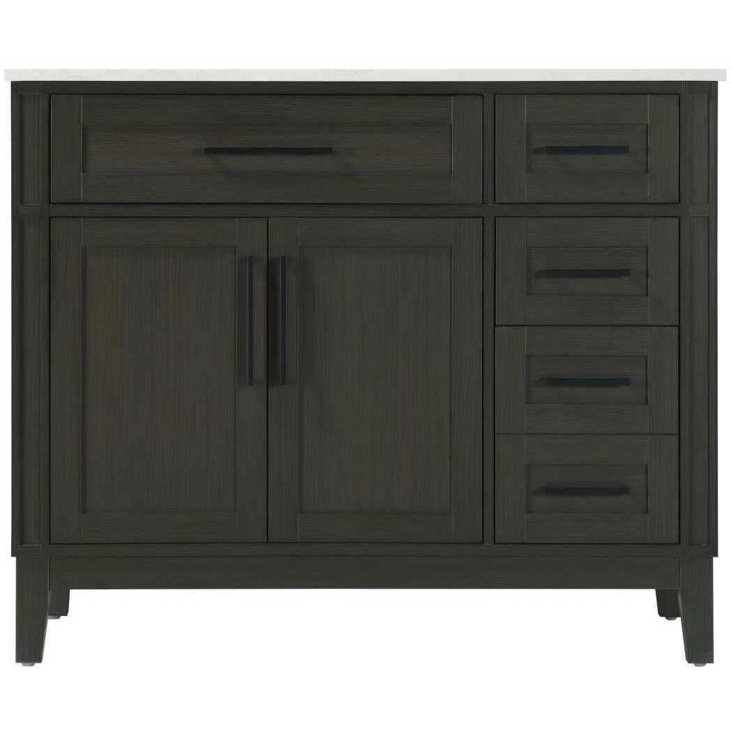 Virginia 42 X 35 inch Mocha Brown Bathroom Vanity Cabinet