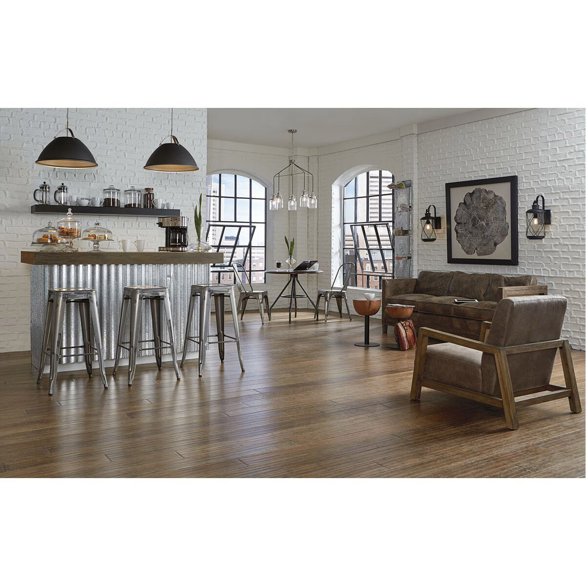 Aft 5 Light 28.63 inch Brushed Nickel Chandelier Ceiling Light