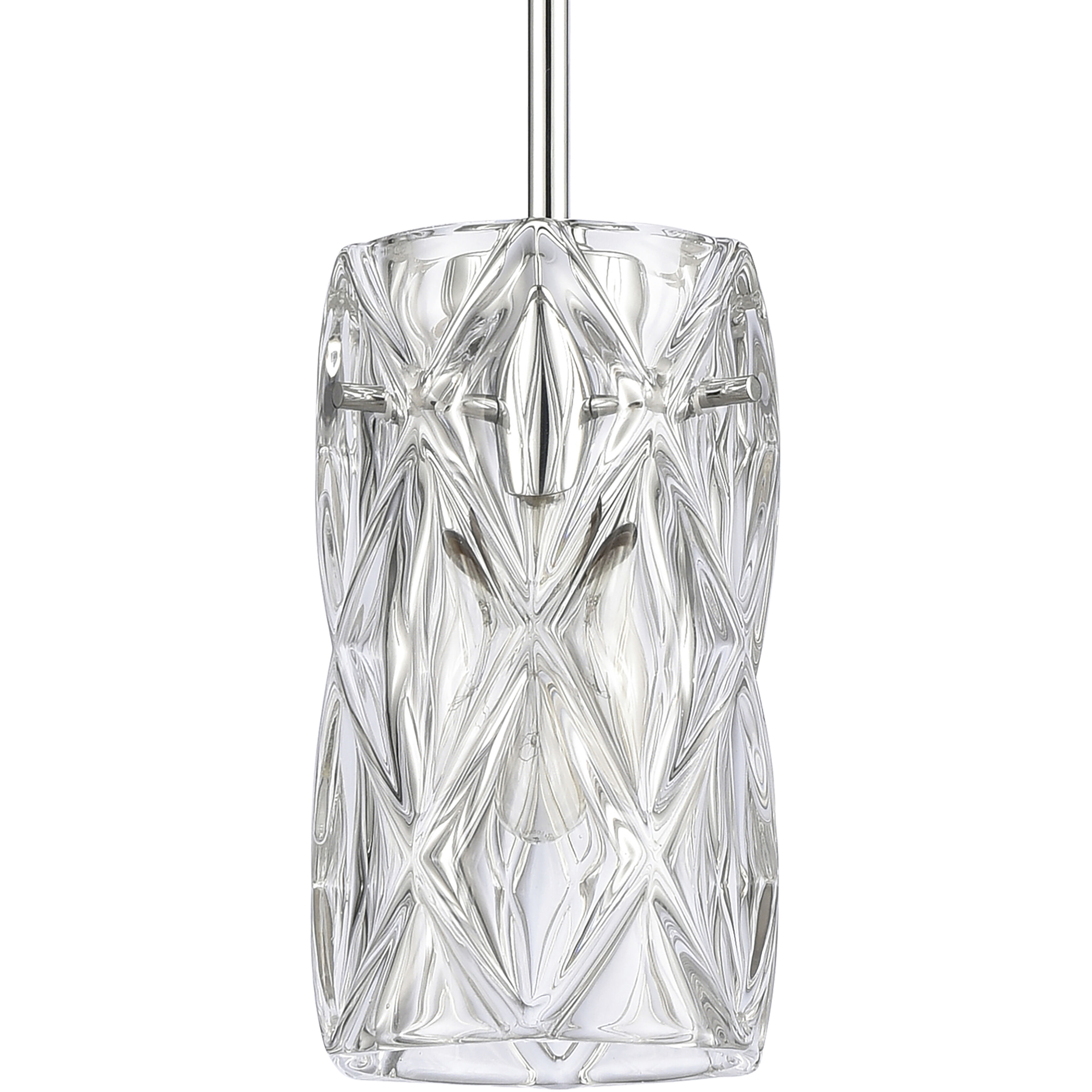 Forma de Crystal 6 Light 17.5 inch Polished Chrome Pendant Ceiling Light