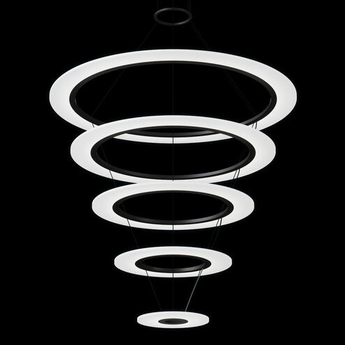 Arctic Rings LED 37 inch Satin Black Ring Pendant Ceiling Light