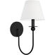 Drew & Jonathan Elsay 1 Light 7 inch Midnight Black Sconce Wall Light, Small