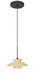 Trilo 7 1 Light Bronze Pendant Ceiling Light in Incandescent, Champagne Glass