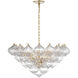 Julie Neill Caselli LED 35.5 inch Gild Basket Chandelier Ceiling Light