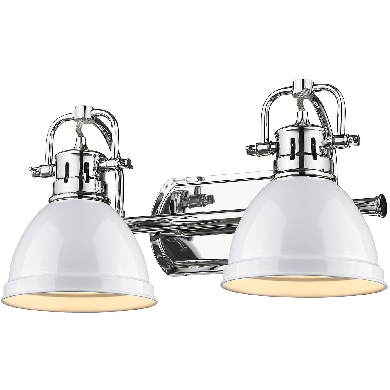 Yep Duncan Vanity Wall Light in Chrome, White