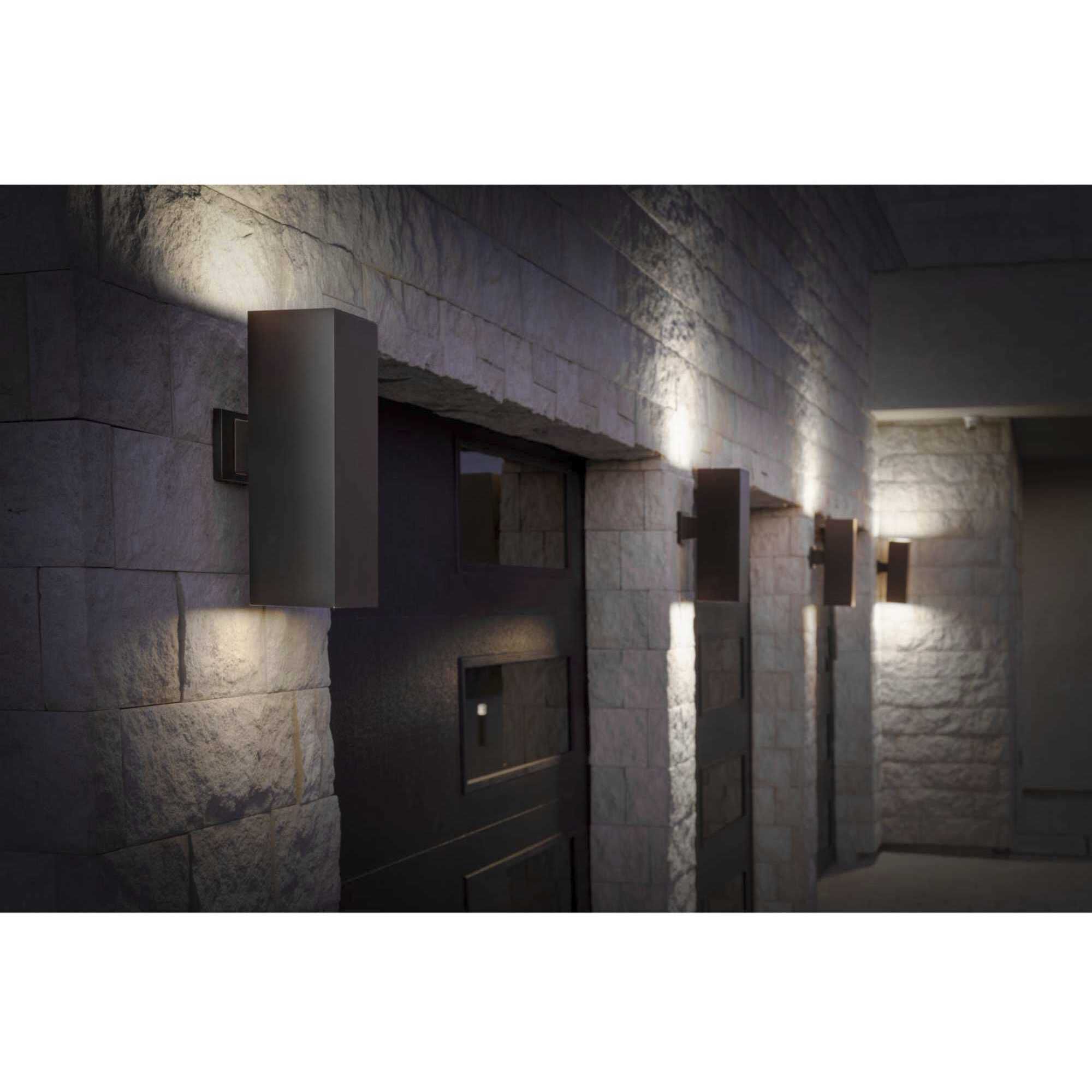 Square Outdoor Wall Lantern in Antique Bronze, Standard Lamping