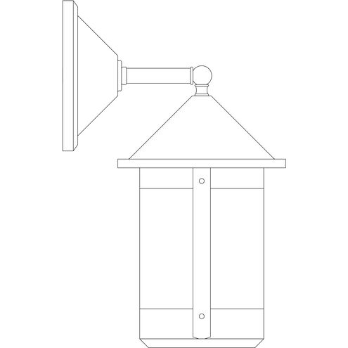 Berkeley 1 Light 17.38 inch Verdigris Patina Outdoor Wall Mount in Off White