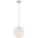 Niveous LED 10 inch White Pendant Ceiling Light in 2700K, 10in, dweLED