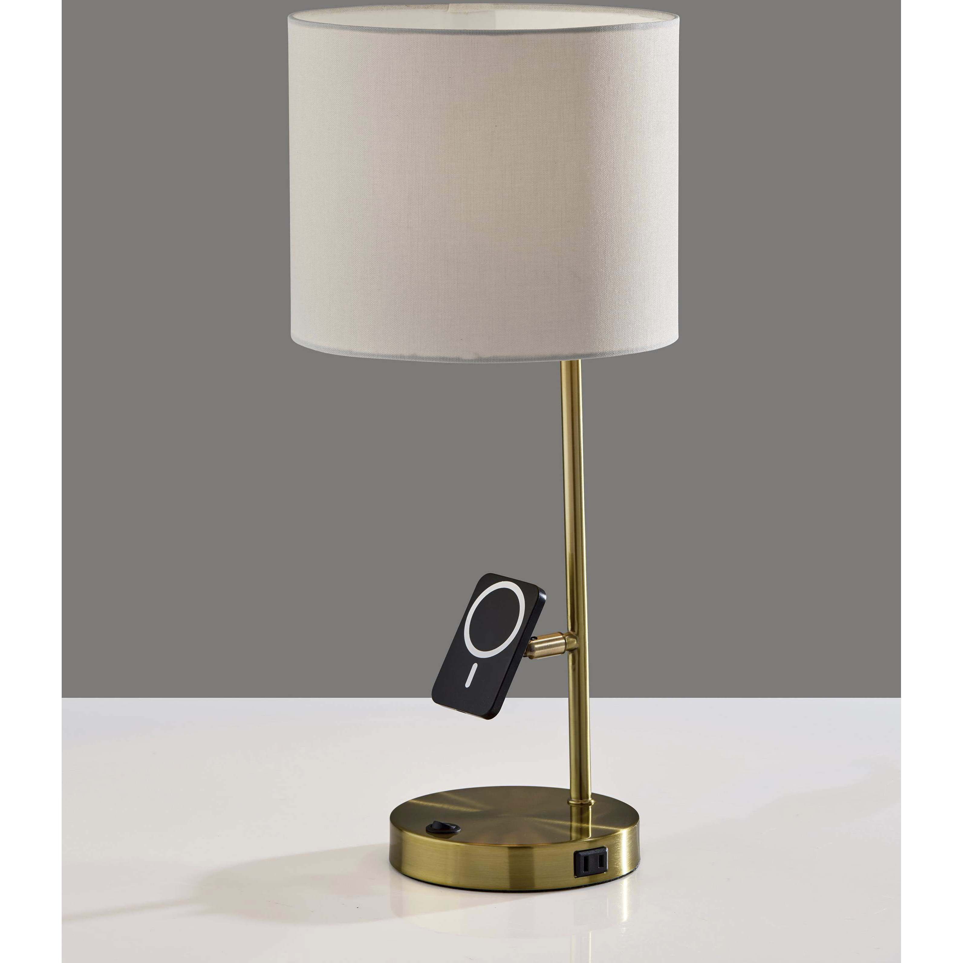 Wyatt 22 inch 60.00 watt Antique Brass Supercharger Desk Lamp Portable Light