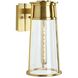 Cone 1 Light 17 inch Satin Brass Outdoor Wall Sconce, Large