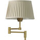Corbin 62.4 inch 40 watt Antique Brass Floor Lamp Portable Light in Beige Pleated Shade