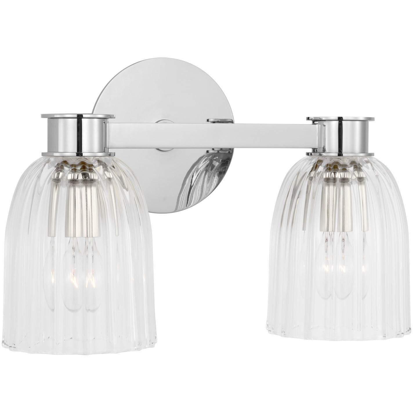 AERIN Asalea LED 13 inch Polished Nickel Double Sconce Wall Light