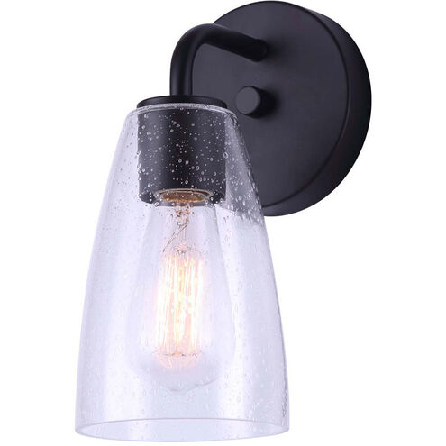 Madison 1 Light 7 inch Black Vanity Light Wall Light