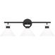 Drew & Jonathan Belcarra 3 Light 27 inch Midnight Black Wall Bath Fixture Wall Light