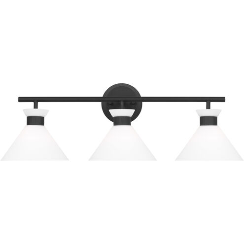 Drew & Jonathan Belcarra 3 Light 27 inch Midnight Black Wall Bath Fixture Wall Light