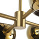 Alora Mood Willow 8 Light 48.25 inch Brushed Gold Linear Pendant Ceiling Light in Copper Glass