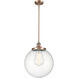 Franklin Restoration Beacon 1 Light 14 inch Antique Copper Pendant Ceiling Light in Incandescent, Seedy