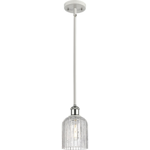 Ballston Bridal Veil 1 Light 5 inch White Polished Chrome Stem Hung Mini Pendant Ceiling Light