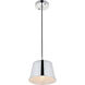 Nota 1 Light 7.9 inch Chrome Pendant Ceiling Light