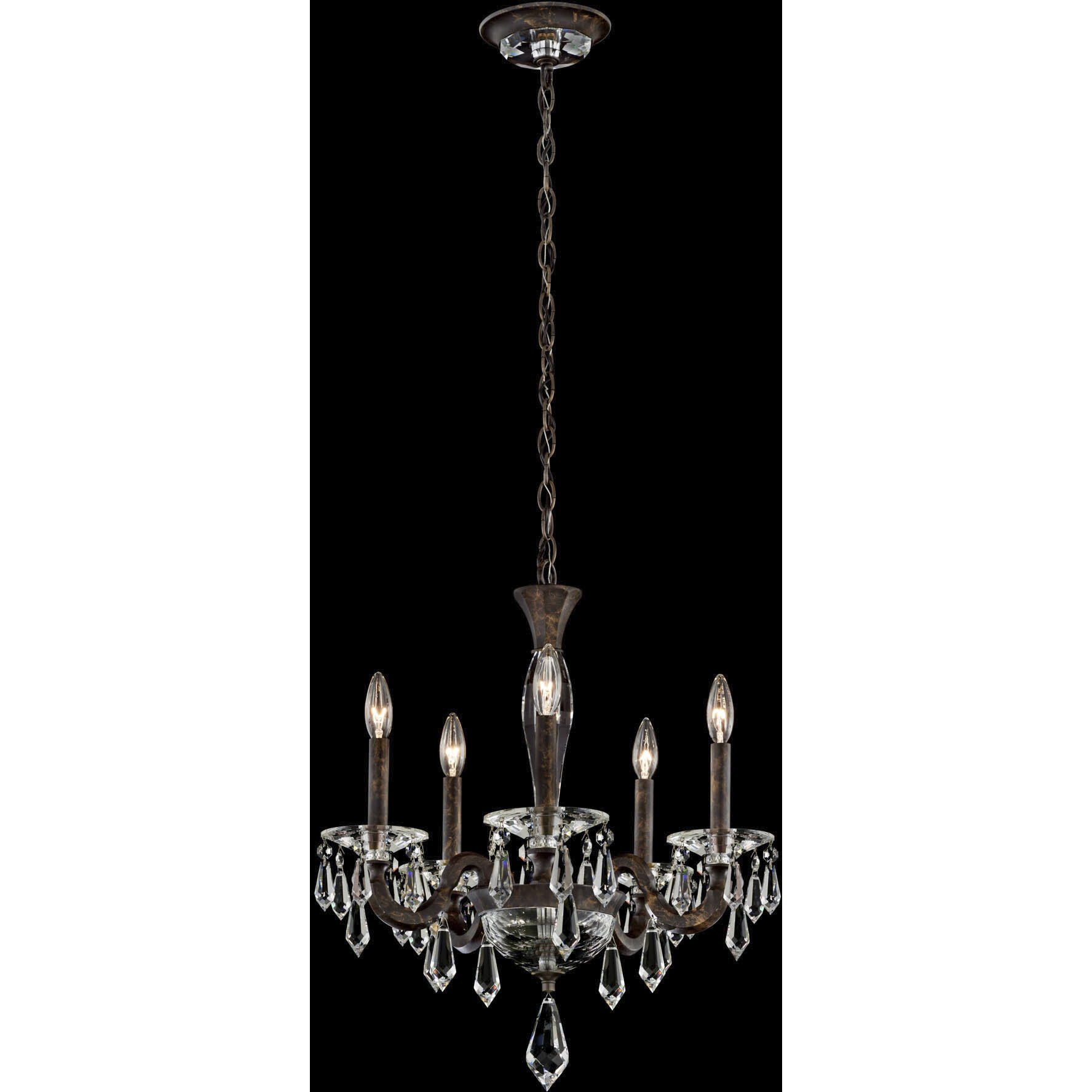 Napoli 5 Light 20.4 inch Heirloom Bronze Chandelier Ceiling Light, Schonbek Signature