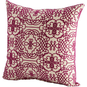 St. Lucia 18 X 18 inch Purple And White Pillow