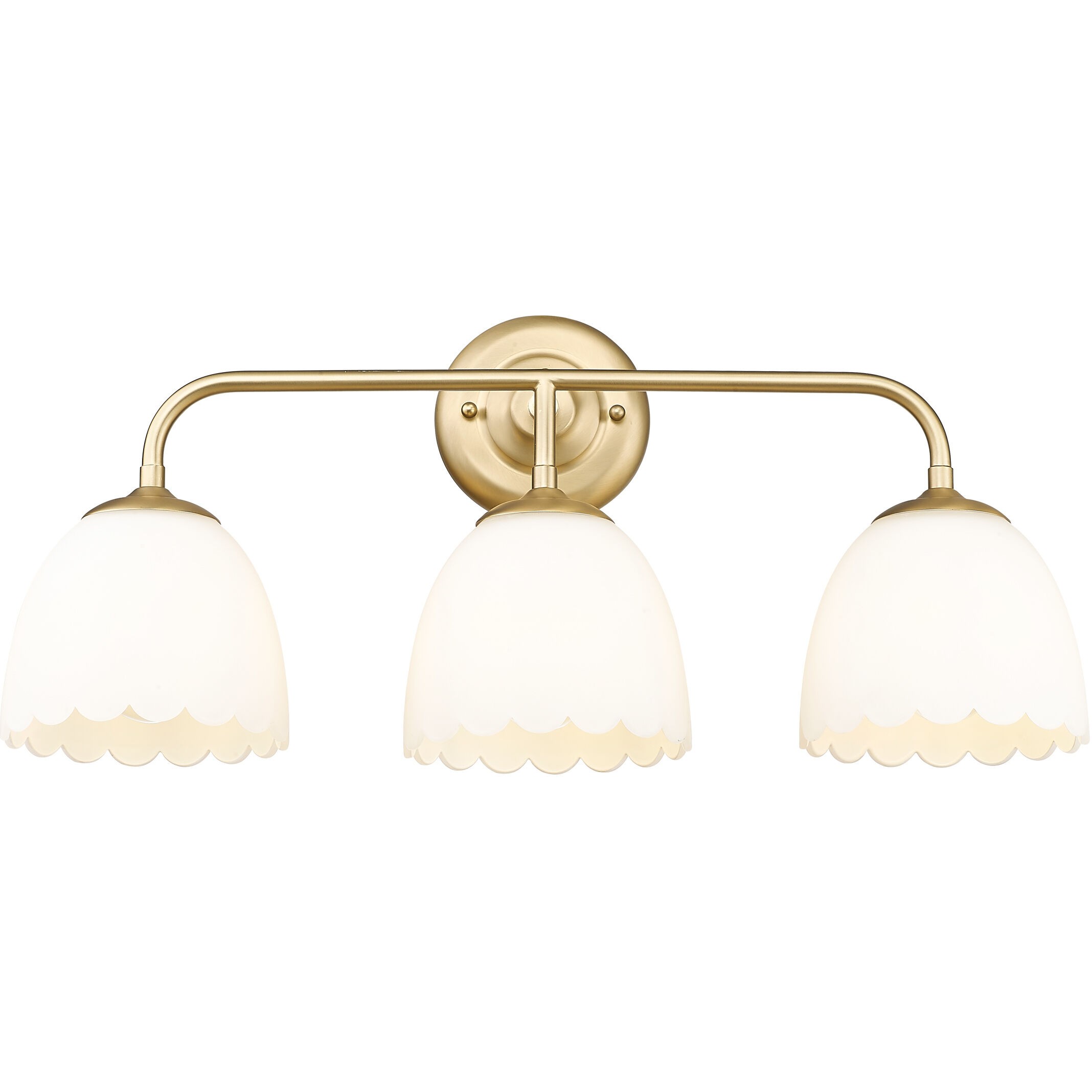 Dorinda Vanity Wall Light in Brushed Champagne Brass