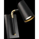 Stylus LED 5.63 inch Black and Gold Reading Light Wall Light
