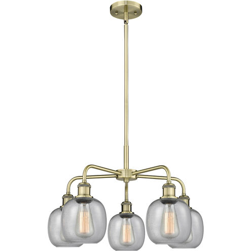 Belfast 5 Light 24 inch Antique Brass Chandelier Ceiling Light in Seedy