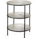Cane 20 inch Black/Pewter Side Table