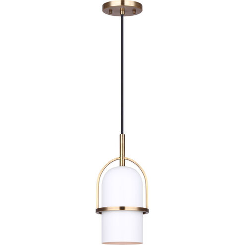 Isla 1 Light 6 inch Gold/Matte White Pendant Ceiling Light