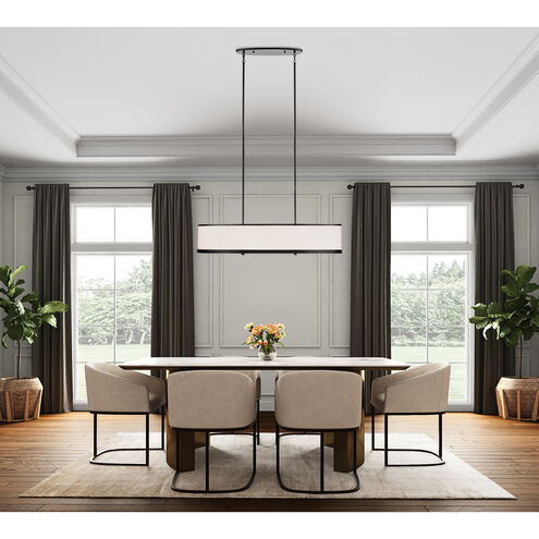 High Street 8 Light 38 inch Black Pendant Ceiling Light