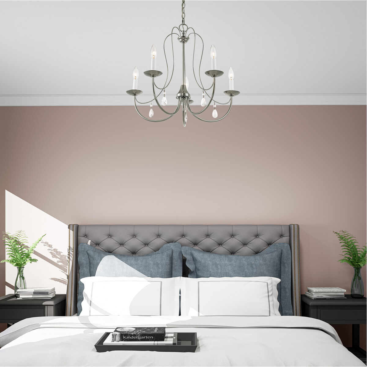 Mirabella 5 Light 24 inch Polished Chrome Chandelier Ceiling Light