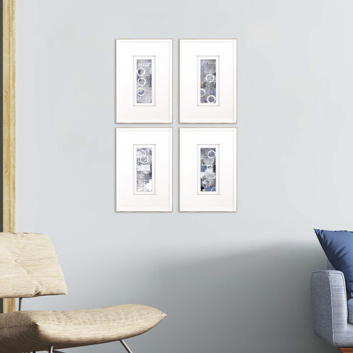 Clearview Blue and White and Gray Framed Art