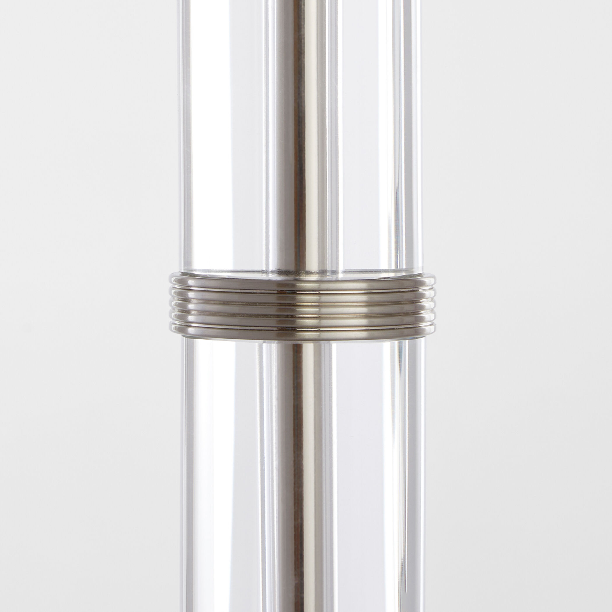 Silvia 33.25 inch 150.00 watt Polished Nickel and Acrylic with White Table Lamp Portable Light