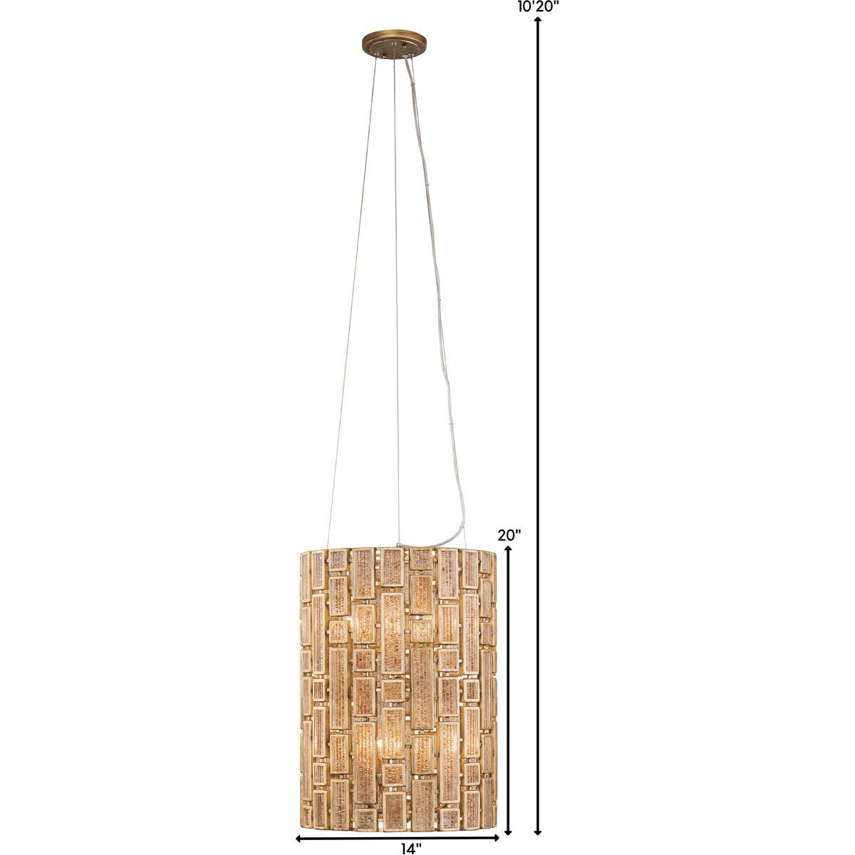 Harlowe 6 Light 14 inch Havana Gold Foyer Pendant Ceiling Light