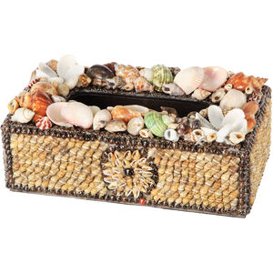 Natural Shell 10 X 5 inch Brown/Multi-Color Decorative Box