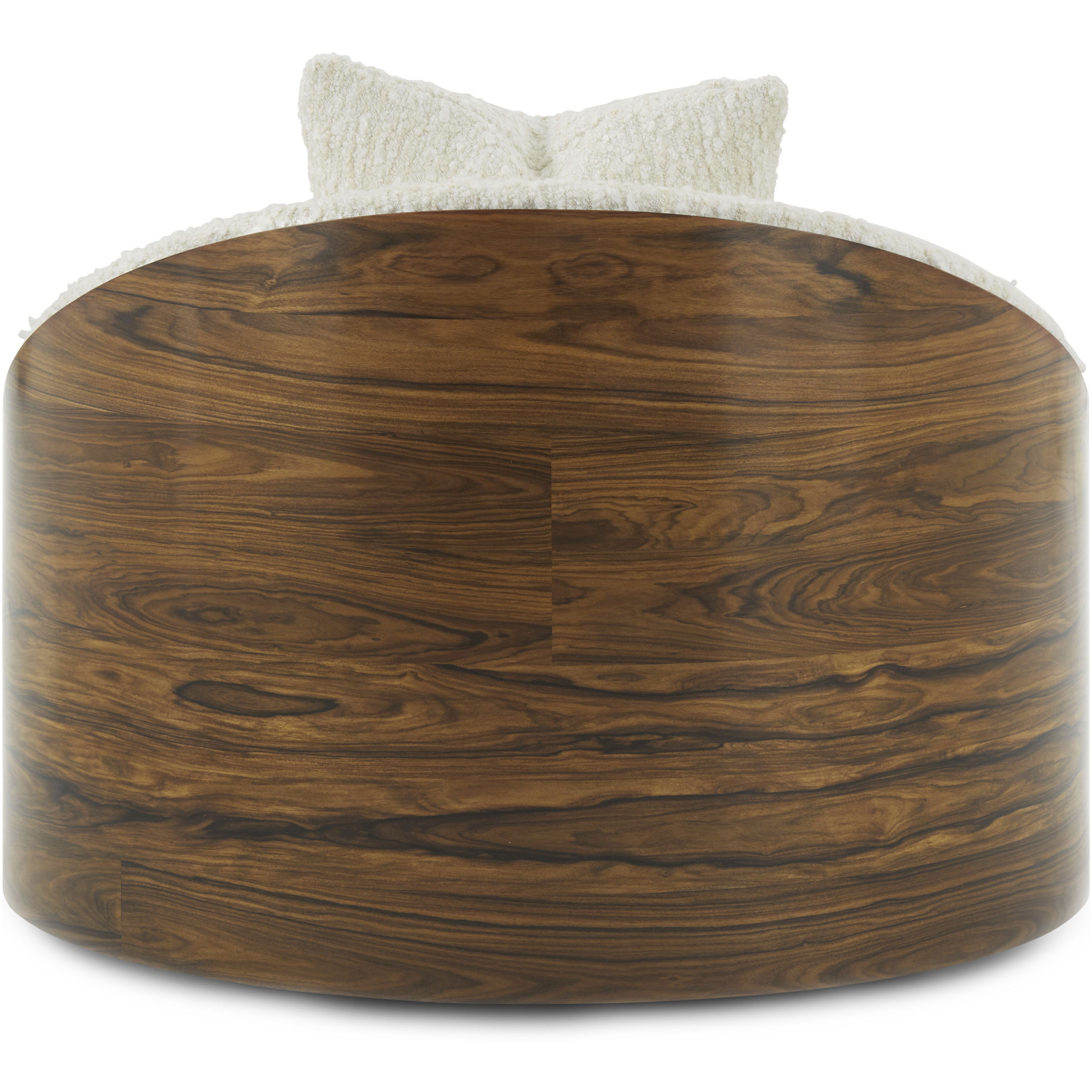 Rowan Dark Rosewood Swivel Chair, Wooden, Upholstered