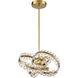 Knot 4 Light 14 inch Aged Brass Orbital Pendant Ceiling Light
