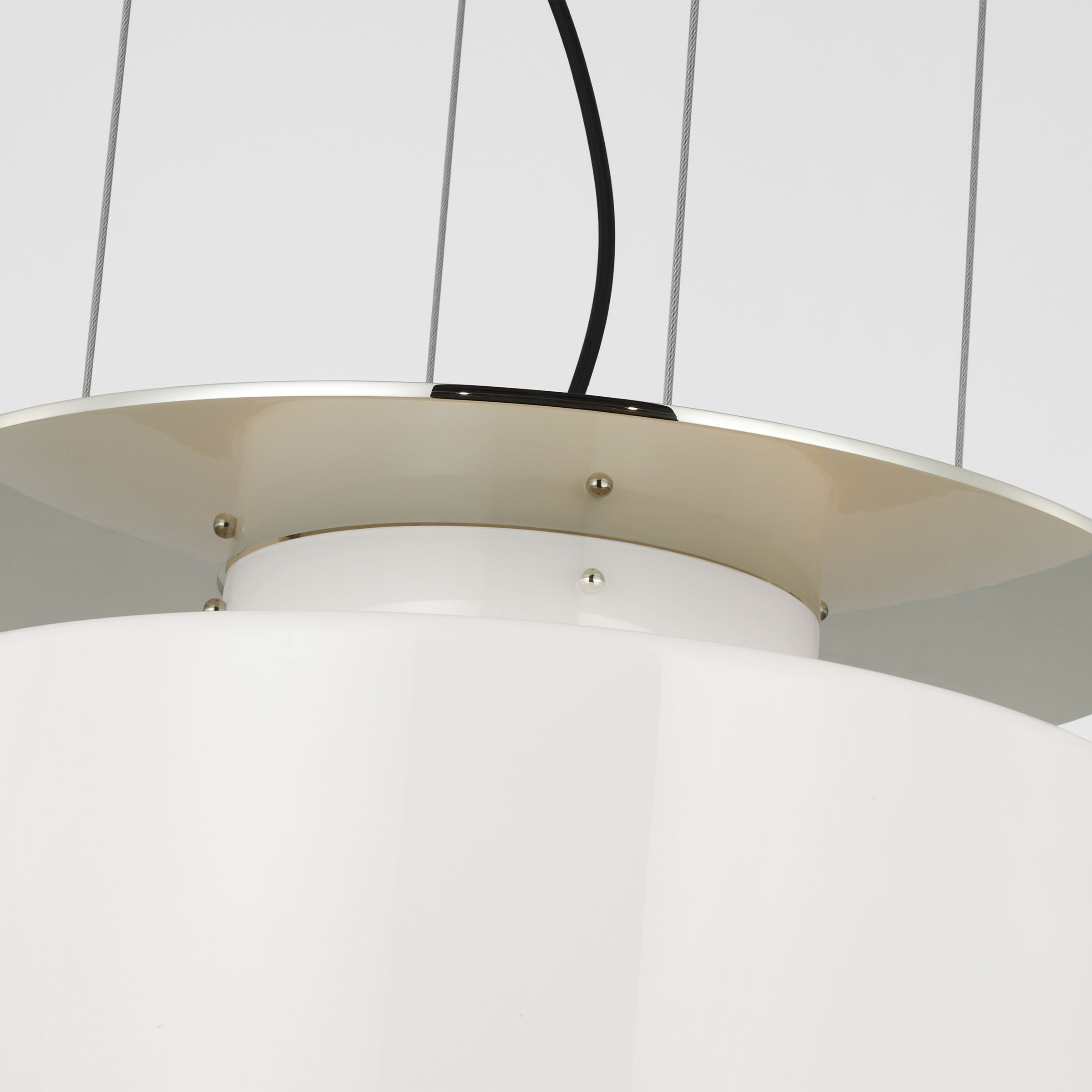 Ray Booth Elias LED 20 inch Polished Nickel Floating Pendant Ceiling Light