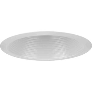 6in Recessed Trim PAR38 Satin White Step Baffle Trim