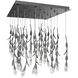 Signature Secret Garden LED 28 inch Antique Pewter Multi-Light Pendant Ceiling Light