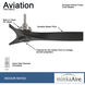 Aviation 60 inch Brushed Nickel/Coal with Coal Blades Ceiling Fan