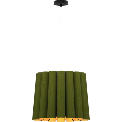 Renata 1 Light 22 inch Black/Green Pendant Ceiling Light in Green/Ash, 22 in / Medium