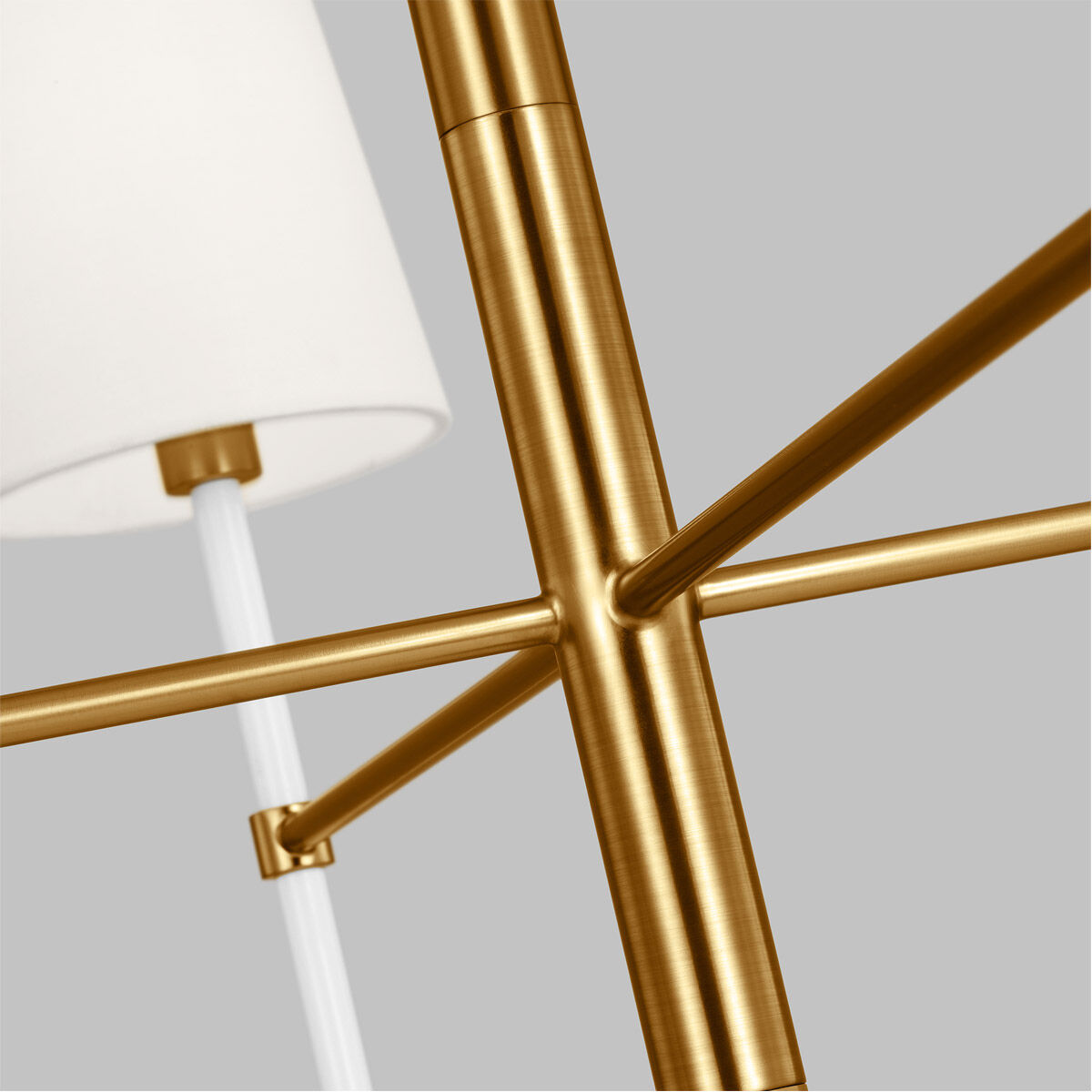 kate spade new york Monroe 4 Light 28 inch Burnished Brass Chandelier Ceiling Light in Burnished Brass / Gloss White