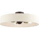 Venlo 4 Light 22 inch Bronze with Antique Brass Accents Semi Flush Ceiling Light 