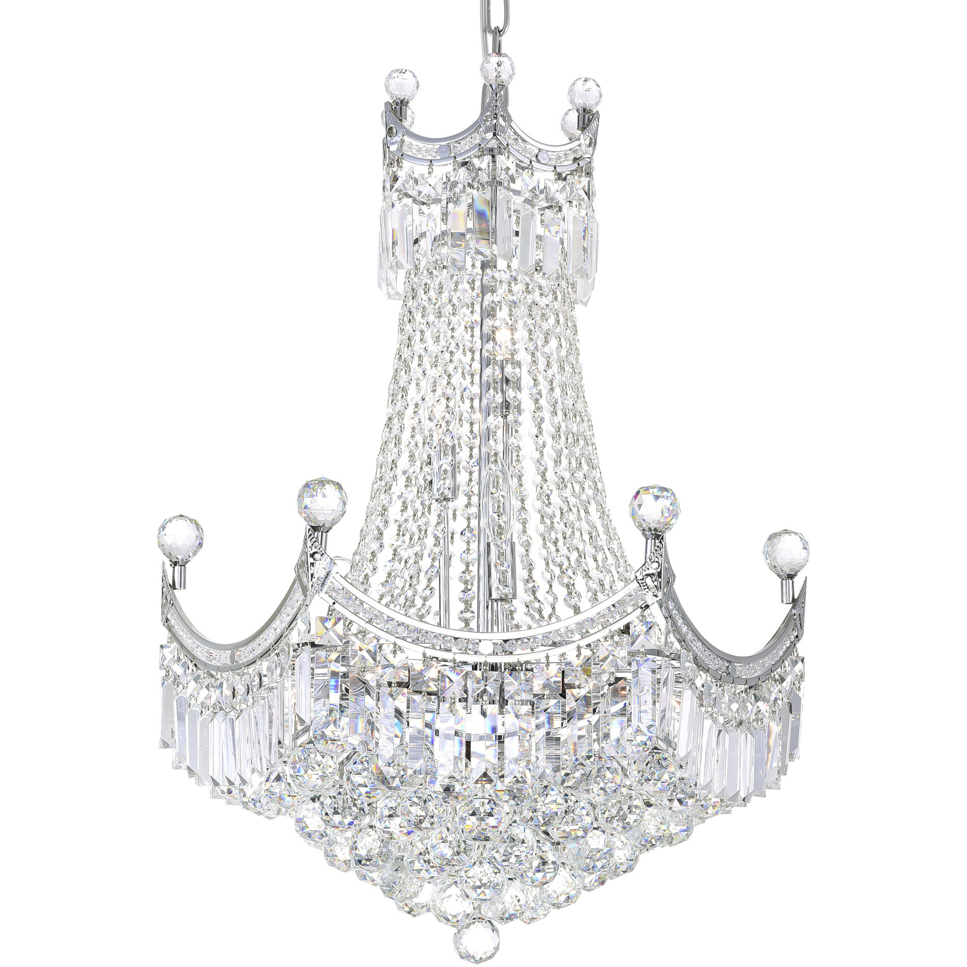 Amanda 11 Light 24 inch Chrome Down Chandelier Ceiling Light